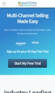 How auctiva.com looks like on a mobile device such as an iPhone.