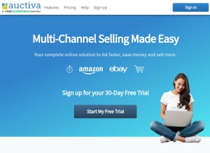 How auctiva.com looks like on a tablet such as an iPad.
