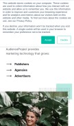 How audienceproject.com looks like on a mobile device such as an iPhone.