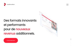How audiencerun.com looks like on a tablet such as an iPad.