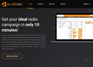 How audio-cc.com looks like on a tablet such as an iPad.