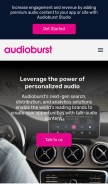How audioburst.com looks like on a mobile device such as an iPhone.