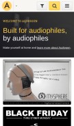 How audiogon.com looks like on a mobile device such as an iPhone.