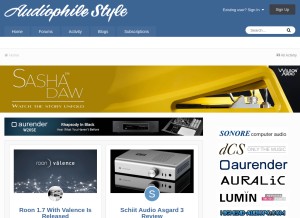 How audiophilestyle.com looks like on a tablet such as an iPad.