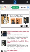 How audioreview.com looks like on a mobile device such as an iPhone.