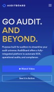 How auditboard.com looks like on a mobile device such as an iPhone.