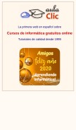 How aulaclic.es looks like on a mobile device such as an iPhone.