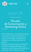 How aulacm.com looks like on a mobile device such as an iPhone.