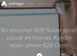 How aumago.com looks like on a tablet such as an iPad.
