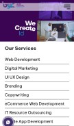 How aundigital.ae looks like on a mobile device such as an iPhone.