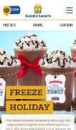 How auntieannes.com looks like on a mobile device such as an iPhone.