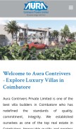 How auracontrivers.com looks like on a mobile device such as an iPhone.