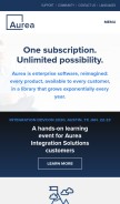 How aurea.com looks like on a mobile device such as an iPhone.