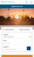 How aurorahealthcare.org looks like on a mobile device such as an iPhone.