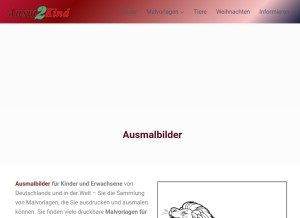 How ausm2kind.de looks like on a tablet such as an iPad.