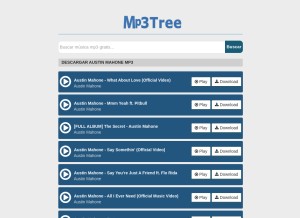 How austin-mahone-z9.mp3tree.net looks like on a tablet such as an iPad.