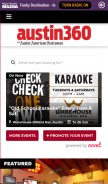 How austin360.com looks like on a mobile device such as an iPhone.
