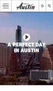 How austintexas.org looks like on a mobile device such as an iPhone.