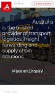 How austrans.net.au looks like on a mobile device such as an iPhone.