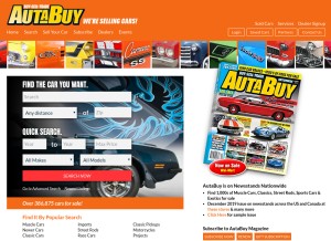 How autabuy.com looks like on a tablet such as an iPad.