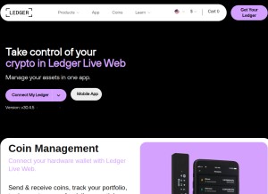 How auth.ai-ledgerlive.com looks like on a tablet such as an iPad.