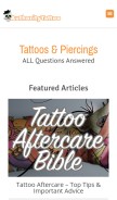 How authoritytattoo.com looks like on a mobile device such as an iPhone.