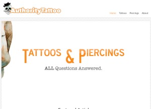 How authoritytattoo.com looks like on a tablet such as an iPad.