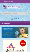 How autismeducators.com looks like on a mobile device such as an iPhone.