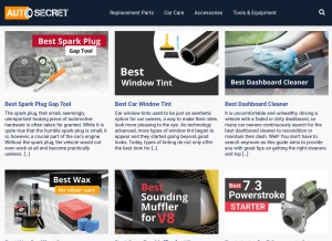 How auto-secret.com looks like on a tablet such as an iPad.