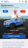 How auto.de looks like on a mobile device such as an iPhone.
