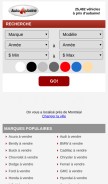 How autoaubaine.com looks like on a mobile device such as an iPhone.