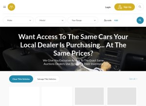 How autoauctionmall.com looks like on a tablet such as an iPad.