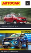 How autocarindia.com looks like on a mobile device such as an iPhone.