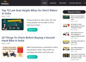 How autodarpan.com looks like on a tablet such as an iPad.