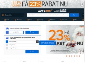 How autodoc.dk looks like on a tablet such as an iPad.