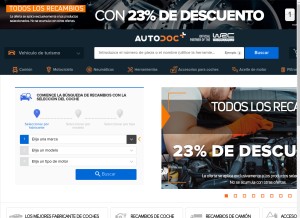 How autodoc.es looks like on a tablet such as an iPad.