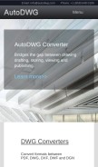 How autodwg.com looks like on a mobile device such as an iPhone.
