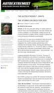 How autoextremist.com looks like on a mobile device such as an iPhone.