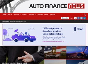 How autofinancenews.net looks like on a tablet such as an iPad.