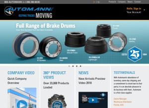 How automann.com looks like on a tablet such as an iPad.