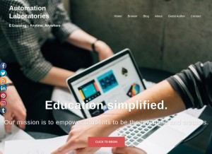 How automationlaboratories.com looks like on a tablet such as an iPad.