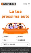 How automobile.it looks like on a mobile device such as an iPhone.
