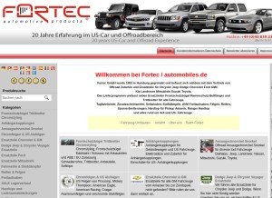 How automobiles.de looks like on a tablet such as an iPad.