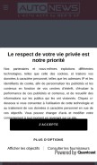 How autonews.fr looks like on a mobile device such as an iPhone.