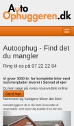 How autoophuggeren.dk looks like on a mobile device such as an iPhone.