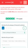 How autopart24.fr looks like on a mobile device such as an iPhone.