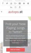How autopo.st looks like on a mobile device such as an iPhone.