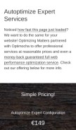 How autoptimize.com looks like on a mobile device such as an iPhone.