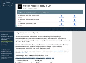 How autopurkaamot.com looks like on a tablet such as an iPad.