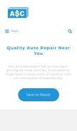 How autoservicecosts.com looks like on a mobile device such as an iPhone.